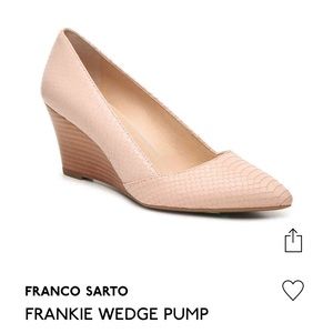 Franco Sarto 8.5 wedge pump light pink “Frankie”